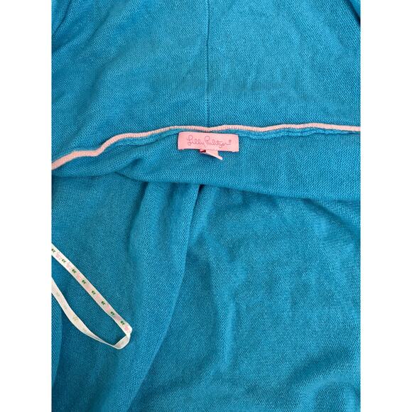 Lilly Pulitzer Women’s Open Front Cardigan Sweater Blue Long Sleeve - Picture 3 of 3